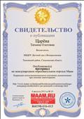 Свидетельство о публикации Свидетельство о публикации